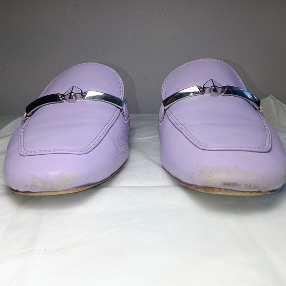 KATE SPADE NY LANA MULES LILAC LEATHER SZ 7.5 - Picture 5 of 16